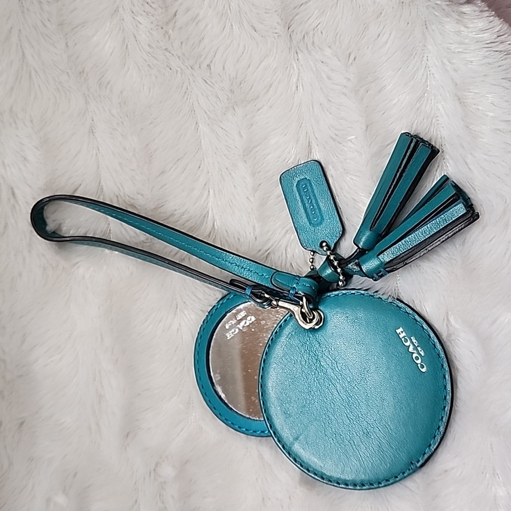 Coach Bag Charm w/Mirror and Tassels
